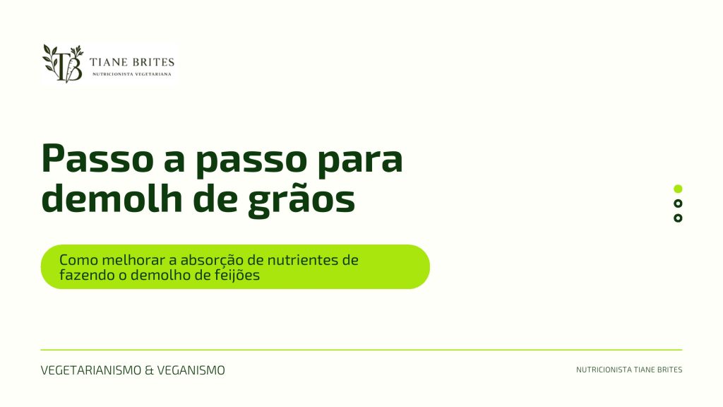 Capa do material Demolho de grãos: passo a passo