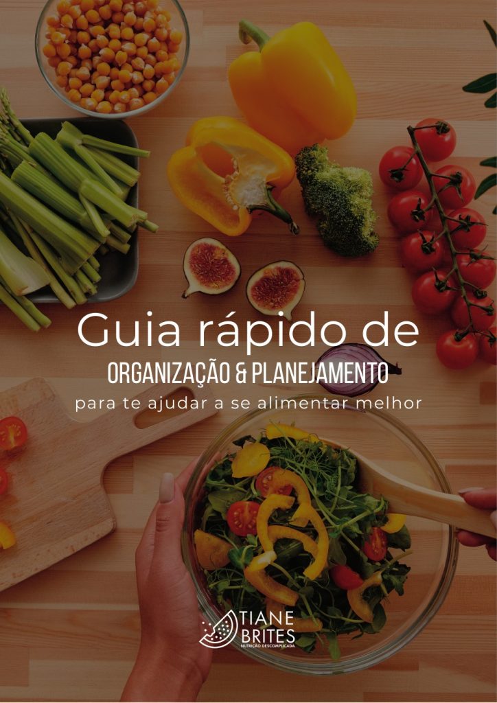 Capa do material Guia de organização alimentar da semana