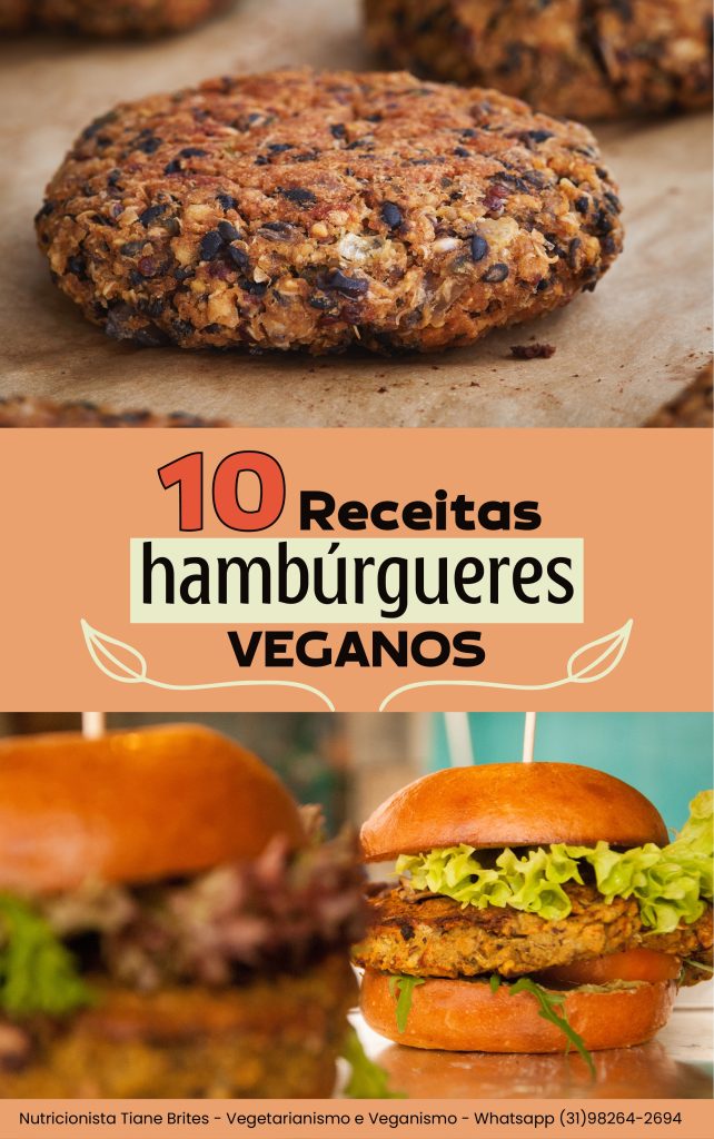 Capa do material 10 receitas de hambúrgueres veganos